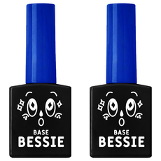 BESSIE 底層凝膠, 保護指甲, 提高光療顏色附著力, 灼熱感ZERO, 持續兩週以上, 透明, 11ml, 2瓶