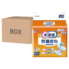 Lifree 來復易 防漏安心 成人黏貼型紙尿褲 M16片 6包裝, M 腰圍29~43吋, 16片, 6包