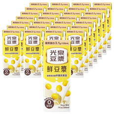 光泉 鮮豆漿, 200ml x 24入, 植物奶新革命, 均衡營養, 原豆研磨, 口感純正, 72入