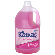 Kleenex 舒潔 大容量泡沫洗手慕斯補充瓶 綠色花朵香, 4L, 1桶