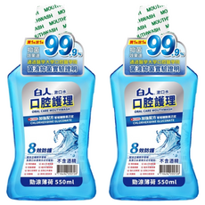 T.KI 白人 勁涼薄荷漱口水, 550ml 口腔護理, 2瓶