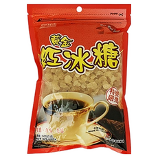 耆盛食品 黃金紅冰糖，原味香醇，適用調製咖啡及飲料和糖湯，烹調和滷製肉品, 600g, 1包