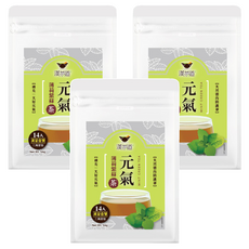漢茶道 漢方草本茶包 漢茶壹號 元氣紫蘇薄荷茶 14入，MIT台灣在地原料，體內草本清道夫, 4g, 14包, 3袋