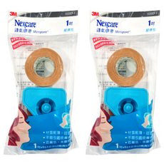 3M Nexcare 膚色膠帶, 通氣膠帶, 材質輕薄，不易引起皮膚敏感，近膚色，美觀，1吋經濟包, 2組