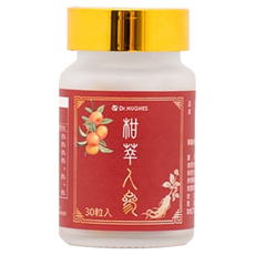 Hughes 休斯生醫 柑萃人參, 滋補養氣首選, 9種草本萃取, 配方成份, 500mg, 30顆, 1瓶