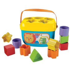 fisher-price 費雪 寶寶積木盒 Set, 五種顏色形狀積木, 促進認知發展, 提升手眼協調能力, 1組