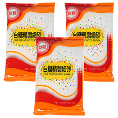 台糖 精製細砂糖，甜度高達99.7 Z，天然甘蔗蜜香，無添加, 500g, 3包
