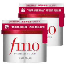 fino 高效滲透護髮膜，適用於極度受損髮質，深層滋養，強韌彈力，適合各種髮質, 230g, 2罐