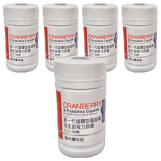 大醫生技 蔓越莓益生菌複方膠囊, 30顆, 5罐