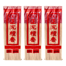 華慶堂 正沉檀香 尺三 12兩裝 3包組 (祭祀用香、拜拜香), 3包