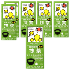 KIKKOMAN 龜甲萬 豆乳 抹茶風味, 200ml 契約栽培丸大豆使用, 6入