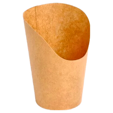 牛皮紙斜口紙杯, 12oz, 50入, 口徑6X 高12CM, 耐熱90度, 50個, 1組