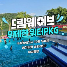 [가평/남양주] 놀이기구 10종 무제한 패키지! 수상레저 슬라이드 수영장 드림웨이브 빠지