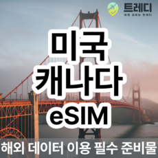 [미국 캐나다] 미국 캐나다 4G eSIM 해외여행 데이터전용 미국여행 필수 준비물