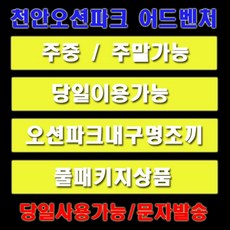 [천안] [당일사용가능] ★천안오션어드벤처★ ☆구명조끼포함 종일권(락카) 골드시즌내사용