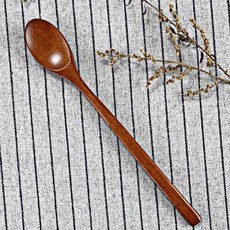 옻칠스푼 아기수저 심플수저 옻칠수저 우드스푼, 1개