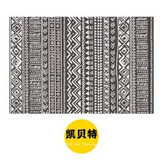 보헤미안 에스닉 모로코 카펫 직사각 대형 러그 북유럽, 모로코 블랙_120x180cm