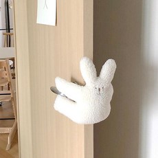 문쾅방지 곰 토끼 문 손끼임방지 쿠션, 2. 화이트(토끼), 1개