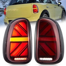 VLAND LED 후미등 조립 핏 2010-2016 BMW 미니 쿠퍼 컨트리맨 R60용 스타트업 애니메이션 포함 블랙 및 레드, Black and Red(upgraded), 1개