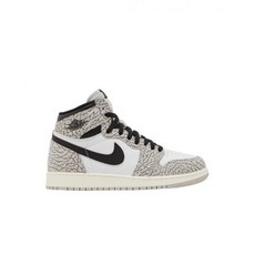 정품 (GS) 조던 1 레트로 하이 화이트 시멘트 Jordan Retro High White Cement