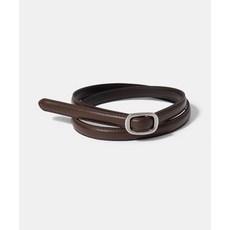 HALDEN (W) simple slim belt (T008_brown)
