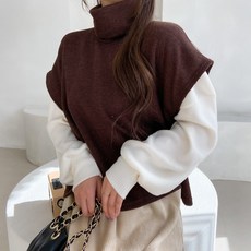 루즈델리 네임터틀넥조끼