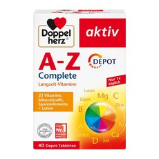 Doppelherz 도펠헤르츠 A-Z Complete DEPOT long-term vitamins 23종 종합비타민 40정 3팩