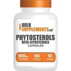 벌크서플리먼트.com Phyterols 캡슐 - Supplement Beta Siterol 글루텐 프리 2 per Serving 180