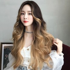가발위드 로벨르 웨이브 긴머리 투톤 금발 통가발, 1개, 대표이미지 색상