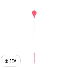실리만 실리콘 빨대솔, 3개, 연핑크