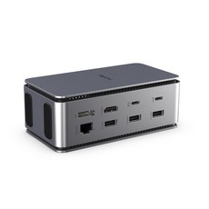 1401DS-DUAL USB-C C타입 to 멀티어댑터 확장포트 HDMI2.1 PD충전 기가랜 USB허브 DP포트 SD리더기 오디오/마이크