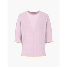 나이스클랍AVE 하트넥 니트 탑 N242PWK612