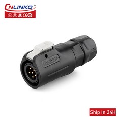 태양열 설치 태양광 패널 Cnlinko LP12 IP67 방수 2 3 4 5 6 7pin 솔라 LED 산업용 플러그 소켓 전원 커넥터 라이트 스테이지 드론, CHINA, LP-12 6pin plug
