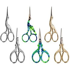 [해외직구]Uspacific 6 Pack Small Sewing Scissors 3.6 Inch Stork Scissors Office Fabric Crane Detai, One Color_One Size, 1개, One Color