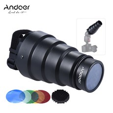 Andoer 코니 컬 스누트 라이트 모디파이어 / 50도 벌집 컬러 필터 Neewer Canon Nikon Yongnuo Godox Meike Vivitar 사진 카메라 스피드 라이트 스피드 라이트, for Neewer Canon Nikon Yongnuo Godox