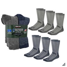 Kirkland USA 남성 울 등산 양말 6족 Trail Socks