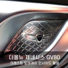 더 올뉴 제네시스 GV80 크레스트 도어캐치 인사이드패널 (한 대분 4개 세트)