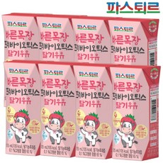 파스퇴르 바른목장 프리바이오틱스 딸기우유, 125ml, 8개