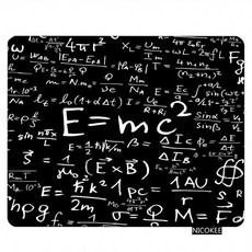 Nicokee 물리 게임 마우스 패드 재미 물리 현상 E = Mc2 마우스 패드 사각형 마우스 매트 컴퓨터 책상 노트북 사무실 9.5 x 7., 단일옵션