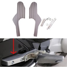 JC 2pcs 승객 발 페그 확장 Vespa GT GTS GTV 60125250300300ie 오토바이 액세서리에 맞는 확장 발판, 티탄