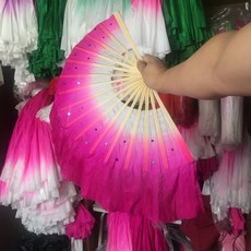 무용춤 부채 88 인치 실크 앙가선 9835망 해양모가 둥베이 꽃 드럼 등, 8인치 로즈레드 오른손 한 개