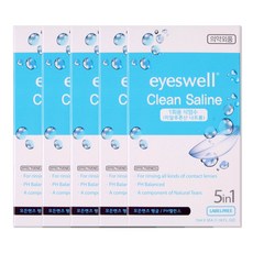 아이스웰 1회용 콘텍트렌즈 식염수 히알루론산함유 7mlx5개입, 35ml, 5개