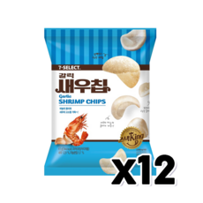 (무료배송) 갈릭새우칩 65g x 12개