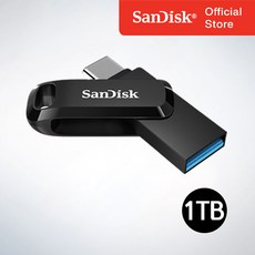 샌디스크코리아 공식인증정품 USB 메모리 Ultra Dual Go 울트라 듀얼 고 Type-C OTG USB 3.2 SDDDC3 1TB, 1테라, 블랙