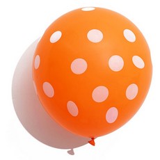 바이럴리 생일파티이니셜풍선 포인트 12 인치 플라워 프린트 캔디 푼선 결혼식이 신혼집장식 유아자수원 장소 천, 귤 공 화이트 포인트 100 개 송풍