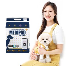  강아지 신장질환 자가진단패드포함 반려견 배변패드 두꺼운 고흡수 패드, 3개, 100개입 