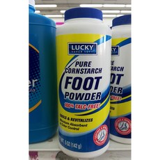 Lucky super soft pure cornstarch Foot powder 럭키 슈퍼 소프트 퓨어 콘스타치 풋 파우더 5oz(143g) 4팩, 1개