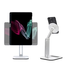 삼성 갤럭시탭 맥세이프 거치대 단품 S10울트라 14.6 공용 S10+ S9FE+ S8+ S7+ S7FE 12.4공용 S9FE S9 10.9/11 공용, 단품(화이트 거치대+링 스티커), 단품 거치대 화이트, 1개