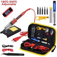 고주파인두기 전기 납땜 인두 디지털 온도 조절 용접 수리, 6.80W 110V - 908S KIT2 - EU, 1개