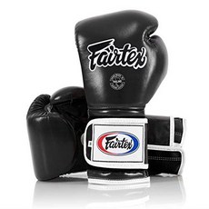 Fairtex 태국 권투 장갑 bgv9 - Heavy Hitter 멕시코 스타일 - 마이너 변경 블랙 with 옐로우 배관 12 14
